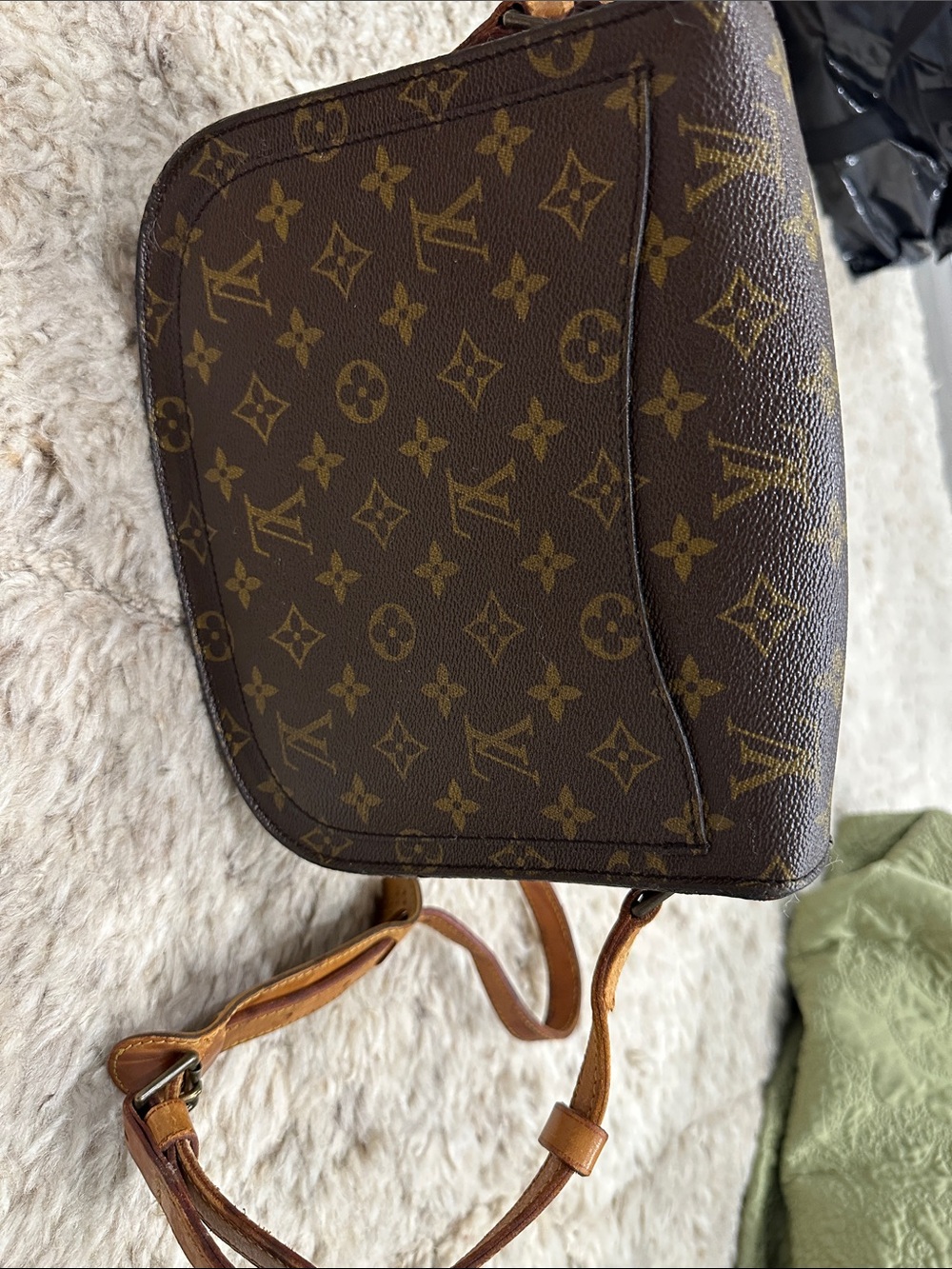 Louis Vuitton Brown Monogram Crossbody with Tan Trim - Picture 3 of 10